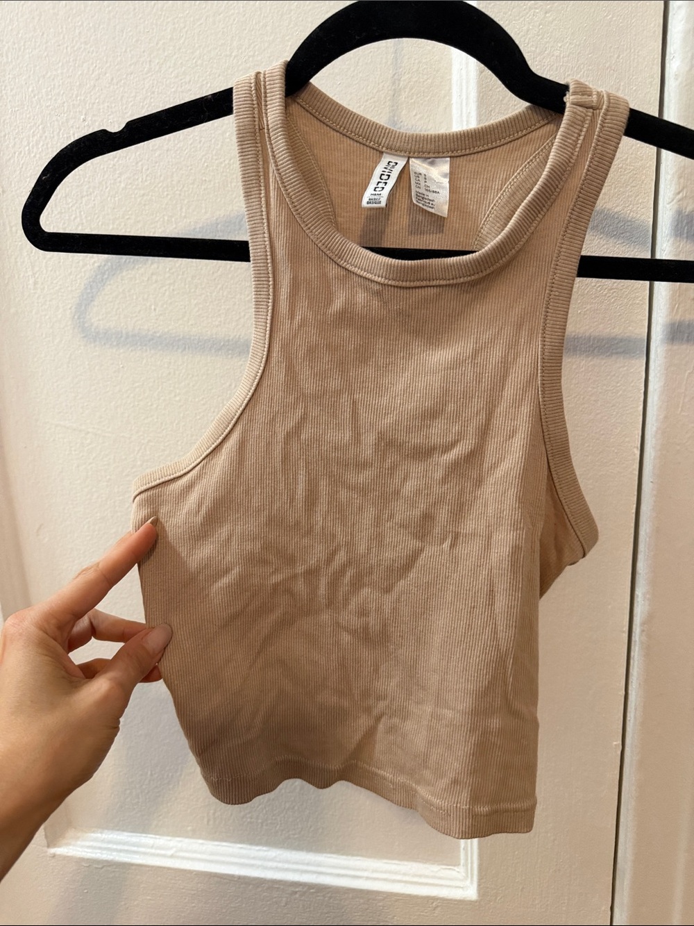 Beige Ribbed Tank Top - Unbranded - Picture 3 of 5